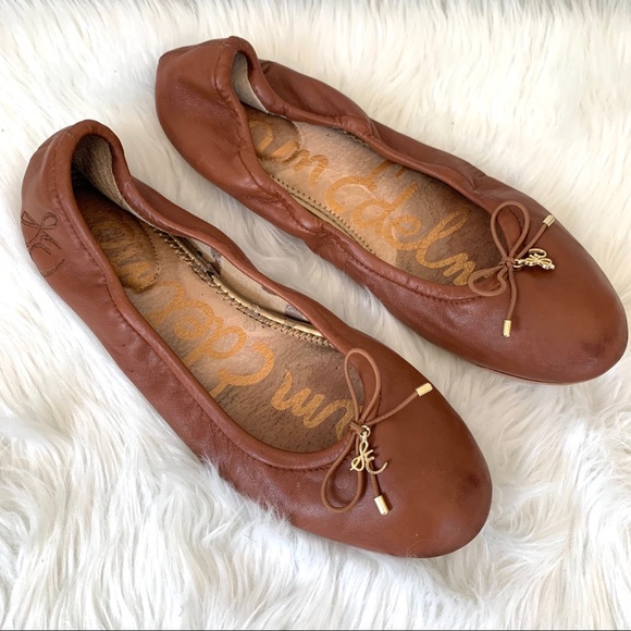 Sam Edelman Shoes - Sam Edelman brown Felicia leather ballet flats